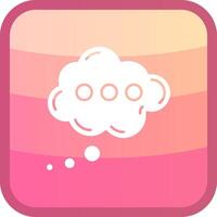 Cloud Glyph Squre Colored Icon vector