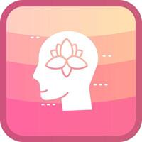 Meditation Glyph Squre Colored Icon vector