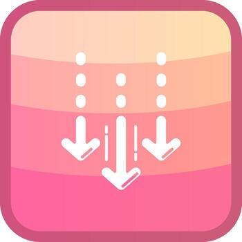 Decrease Glyph Squre Colored Icon vector