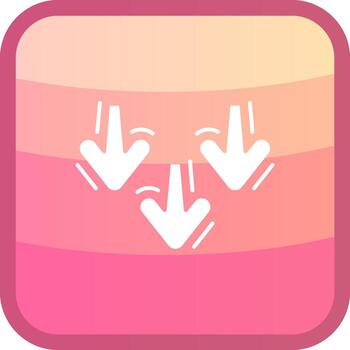 Decrease Glyph Squre Colored Icon vector