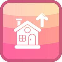 Property Glyph Squre Colored Icon vector