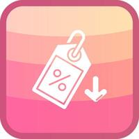 Price tag Glyph Squre Colored Icon vector