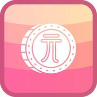New taiwan dollar Glyph Squre Colored Icon vector