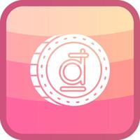 Dong Glyph Squre Colored Icon vector