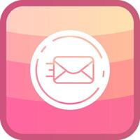 Send Glyph Squre Colored Icon vector