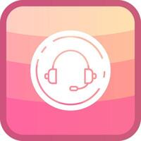 Music Glyph Squre Colored Icon vector