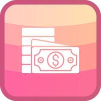 Currency Glyph Squre Colored Icon vector