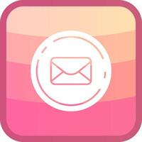 Email Glyph Squre Colored Icon vector