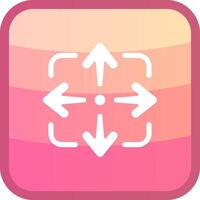 Move Glyph Squre Colored Icon vector