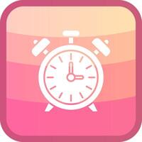 Alarm clock Glyph Squre Colored Icon vector