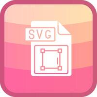 Svg file format Glyph Squre Colored Icon vector