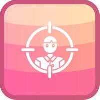 Target audience Glyph Squre Colored Icon vector