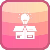 Think outside the box Glyph Squre Colored Icon vector
