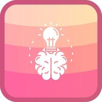 Brainstroming Glyph Squre Colored Icon vector