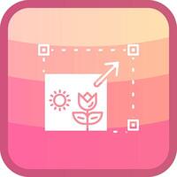 Resizing Glyph Squre Colored Icon vector