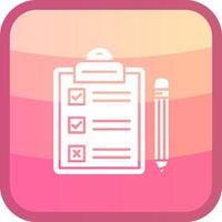Task Glyph Squre Colored Icon vector