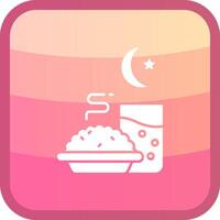 iftar glifo cuadrar de colores icono vector