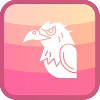 águila glifo cuadrar de colores icono vector