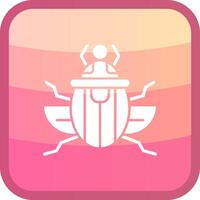 Scarab Glyph Squre Colored Icon vector