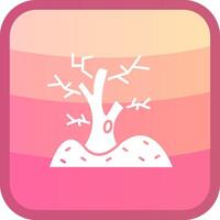 Tree Glyph Squre Colored Icon vector