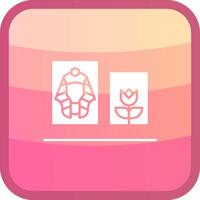 Display Glyph Squre Colored Icon vector