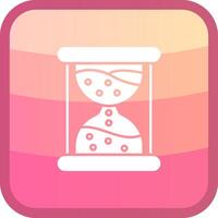 Sand clock Glyph Squre Colored Icon vector