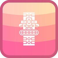 Totem Glyph Squre Colored Icon vector