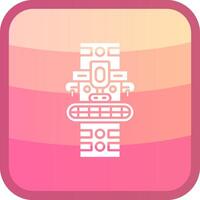 Totem Glyph Squre Colored Icon vector