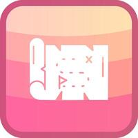 Map Glyph Squre Colored Icon vector