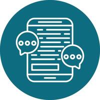 Mobile Chat Vector Icon