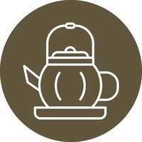 té maceta vector icono