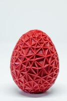 3d impreso huevo, Pascua de Resurrección objeto, voronoi poligonal estilo decoración foto