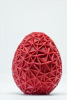 3d printed egg, easter object, voronoi polygonal style decoration photo