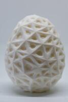 3d printed egg, easter object, voronoi polygonal style decoration photo