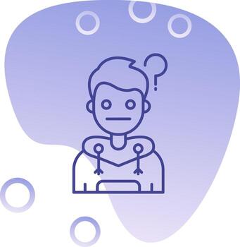 pensando degradado burbuja icono vector