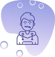 Zipped Gradient Bubble Icon vector