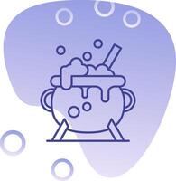 Cauldron Gradient Bubble Icon vector