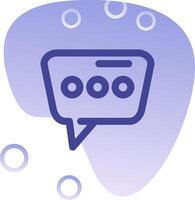 Message Gradient Bubble Icon vector