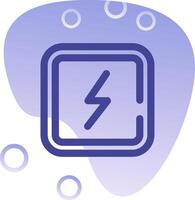 Electricity Gradient Bubble Icon vector