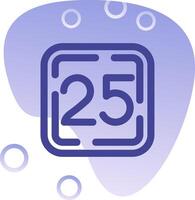 Twenty Five Gradient Bubble Icon vector