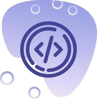 Code Gradient Bubble Icon vector