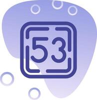 Fifty Three Gradient Bubble Icon vector