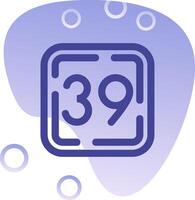 Thirty Nine Gradient Bubble Icon vector