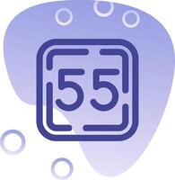 Fifty Five Gradient Bubble Icon vector