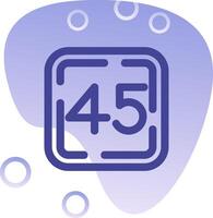 Forty Five Gradient Bubble Icon vector