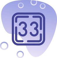 Thirty Three Gradient Bubble Icon vector