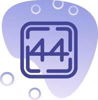 Forty Four Gradient Bubble Icon vector