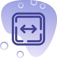 Left and right arrow Gradient Bubble Icon vector