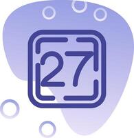 Twenty Seven Gradient Bubble Icon vector