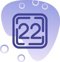 Twenty Two Gradient Bubble Icon vector